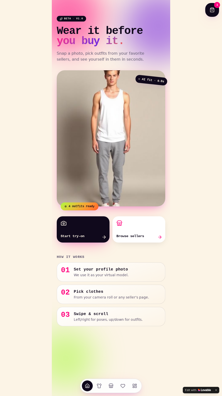 Lookbook AI creative fashion interface